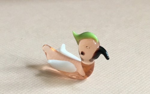 Haubentaucher glasfigur - haubentaucher,